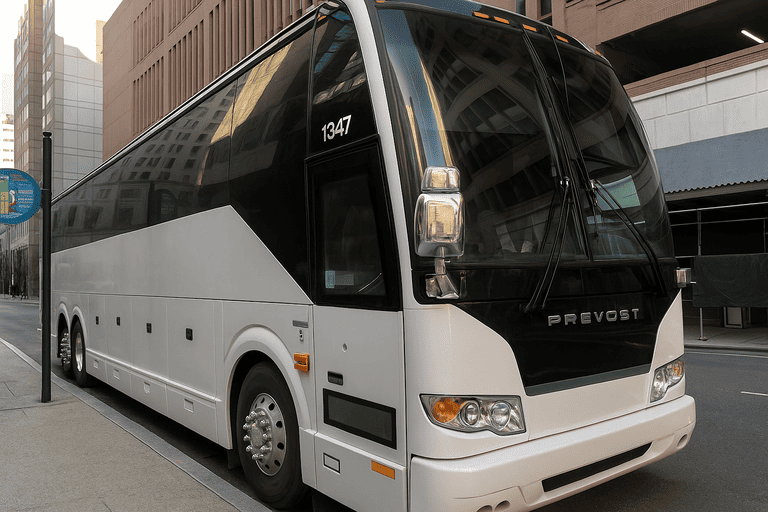 a Charter Bus Rental Gaithersburg coach bus
