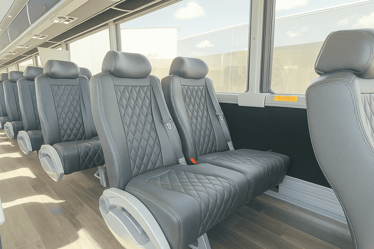 interior of Charter Bus Rental Gaithersburg charter bus